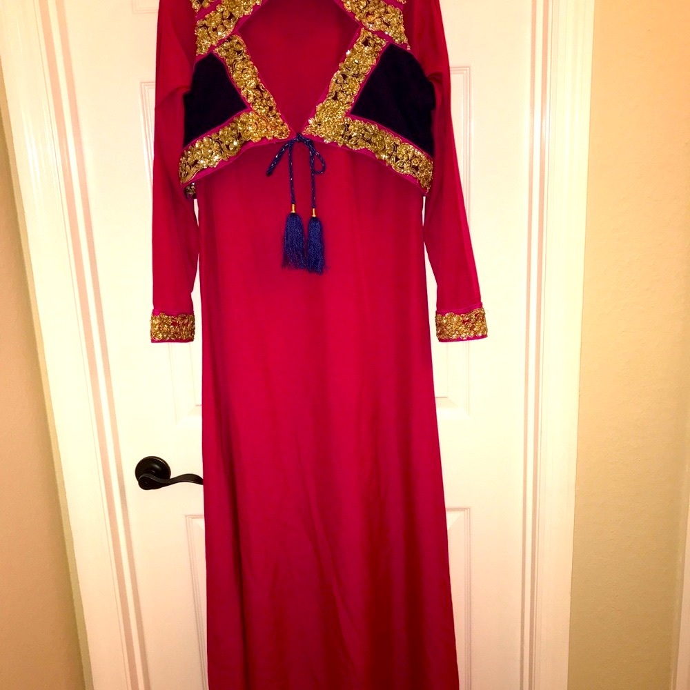 Long pakistani Indian kaftan abaya dress gown